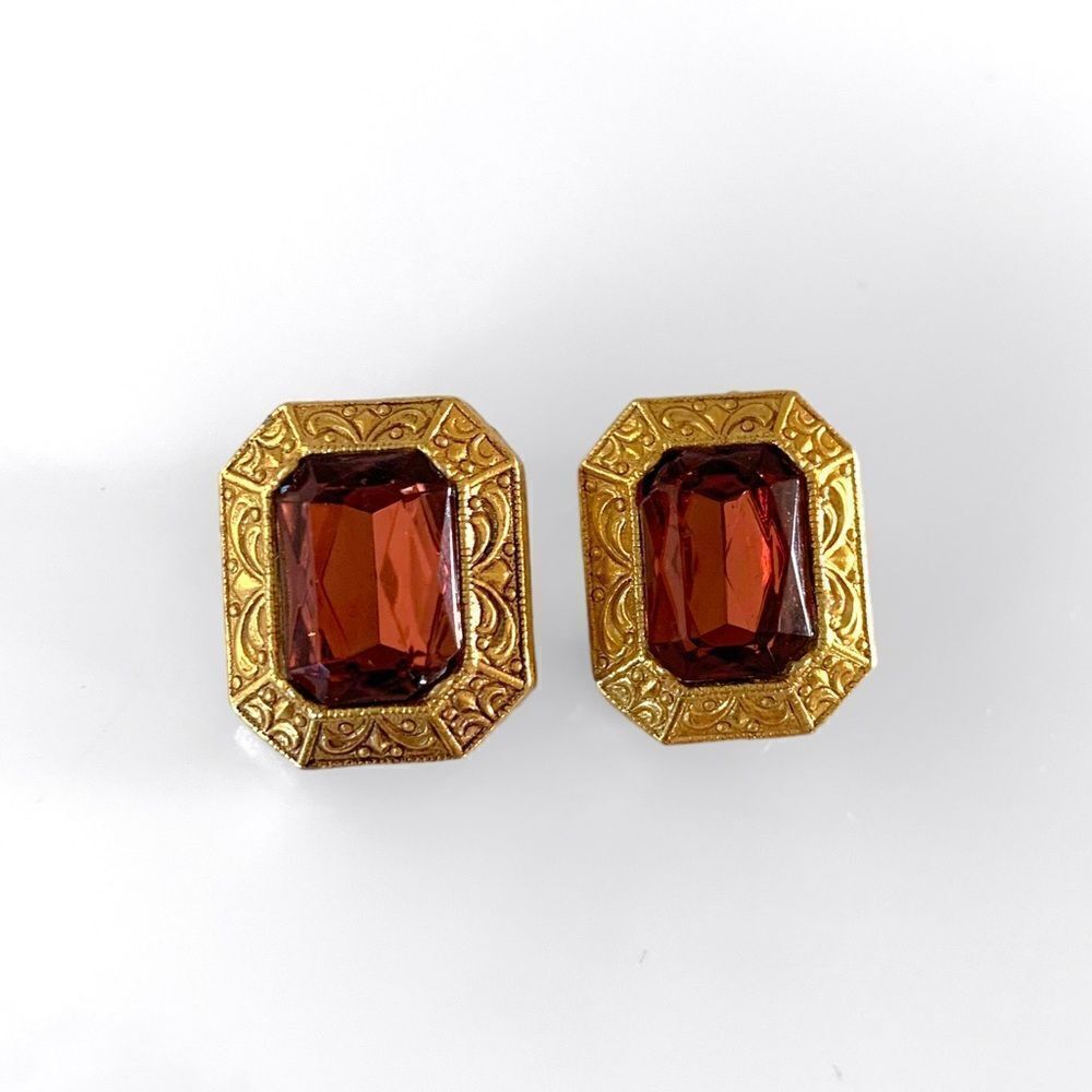 Vintage Robert Rose Gold Jewel Earrings